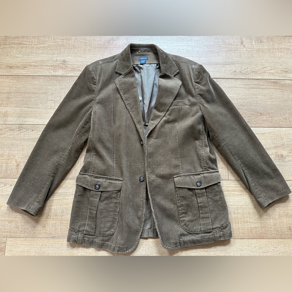 IZOD corduroy brown jacket large